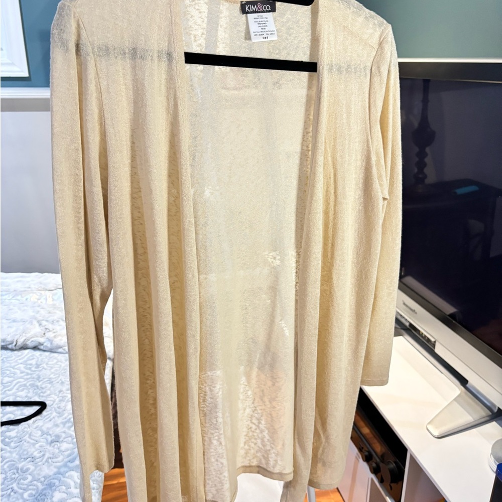 Kim&Co Light Weight Open Front Cardi.